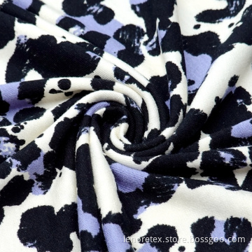 Sträck Rayon Vortex Sticka Single Jersey Tryckt tyg